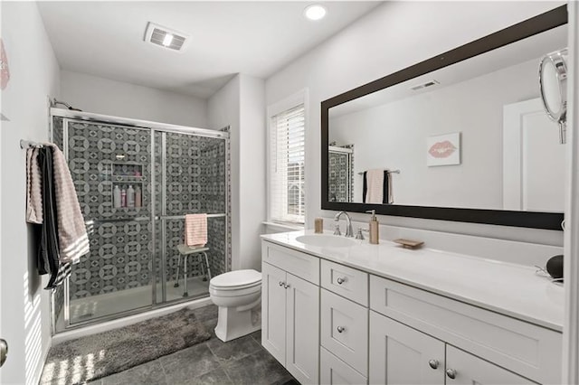 2008 Ashton Row, South Fayette, PA 15017 - bathroom with toilet, vanity, and a shower stall