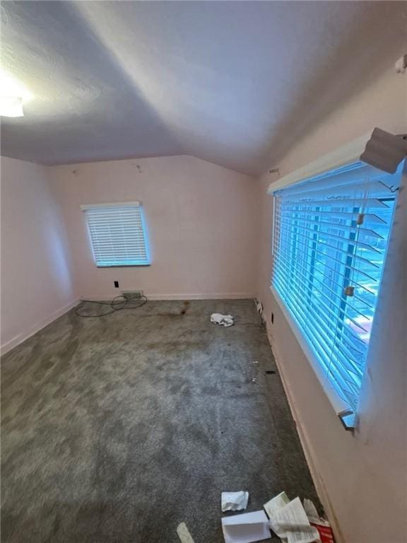 188 Chickasaw Ave, Mccandless, PA 15237 - carpeted spare room with vaulted ceiling and baseboards