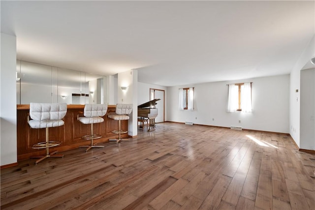 2525 Chapelwood Dr, Upper St Clair, PA 15241 - living area featuring hardwood / wood-style floors and baseboards