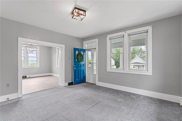 1222 Forest Ave, New Kensington, PA 15068 - foyer entrance with carpet floors and baseboards