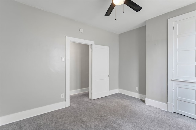 1222 Forest Ave, New Kensington, PA 15068 - unfurnished bedroom with carpet, baseboards, and a ceiling fan