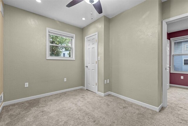 44 Pasadena St, Mt Washington, PA 15211 - unfurnished bedroom featuring carpet floors, baseboards, a ceiling fan, and recessed lighting
