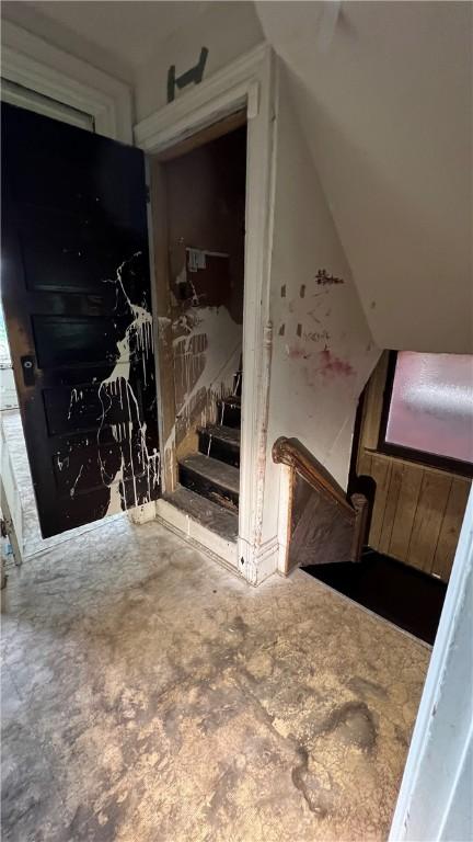 222 Luray St, Perry Hilltop, PA 15214 - stairs with concrete floors