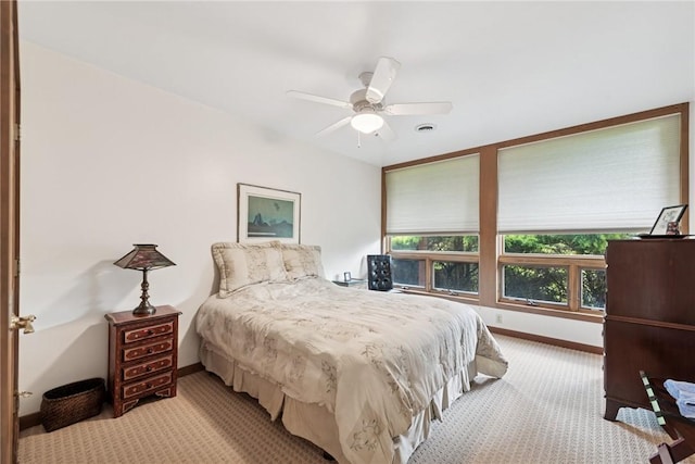 428 Jefferson School Rd, Cook Twp, PA 15658 - bedroom with light colored carpet, baseboards, and a ceiling fan