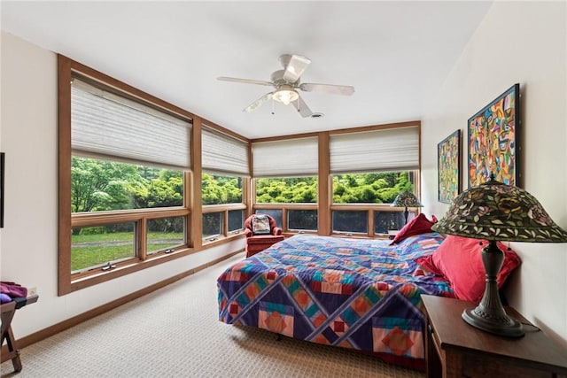 428 Jefferson School Rd, Cook Twp, PA 15658 - carpeted bedroom featuring multiple windows, baseboards, and a ceiling fan