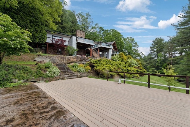 428 Jefferson School Rd, Cook Twp, PA 15658 - deck featuring stairs