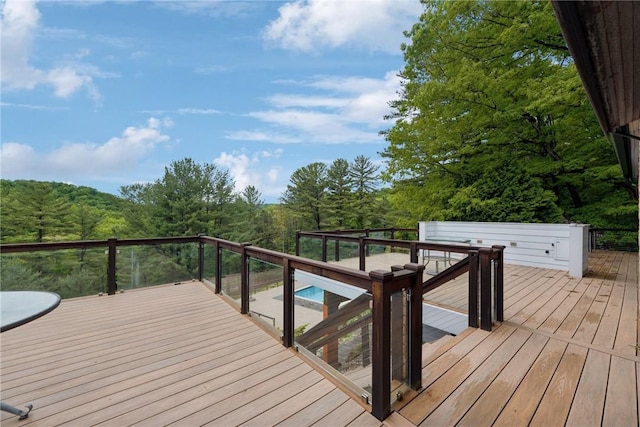 428 Jefferson School Rd, Cook Twp, PA 15658 - wooden terrace with a view of trees