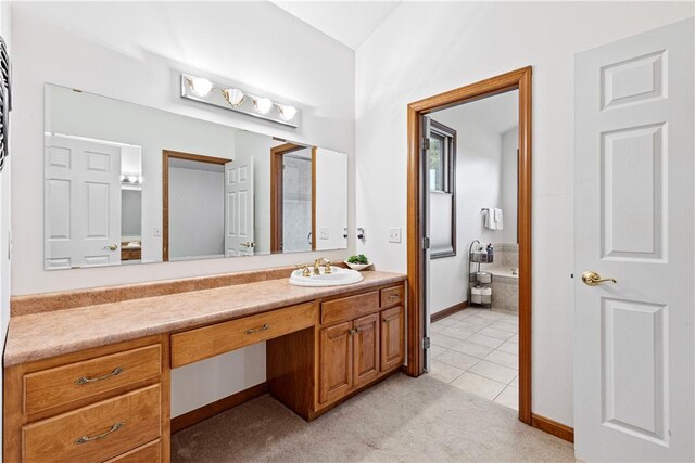 704 Park Ave, Rostraver, PA 15012 - full bathroom with vanity, tile patterned flooring, and baseboards