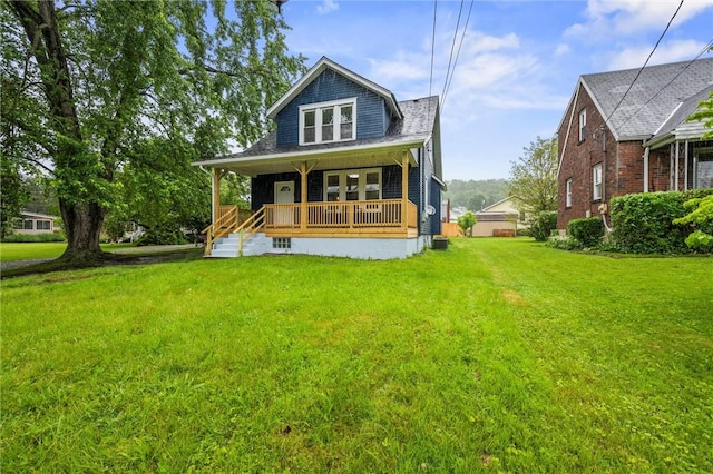 1815 Ohio Ave, White Oak, PA 15131 - rear view of house featuring covered porch and a yard
