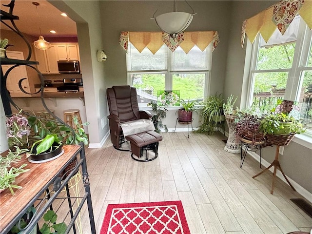 127 Benton, Canonsburg, PA 15317 - living area featuring light wood-style flooring and baseboards