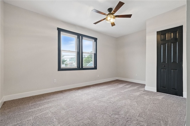 134 Poplargrove St, Carrick, PA 15210 - spare room featuring carpet, a ceiling fan, and baseboards