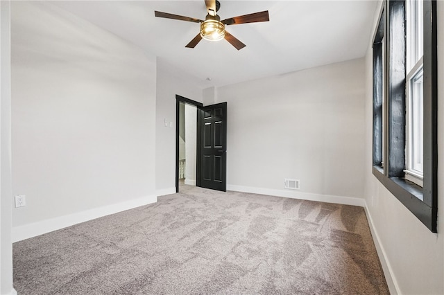 134 Poplargrove St, Carrick, PA 15210 - empty room featuring carpet flooring, a ceiling fan, and baseboards