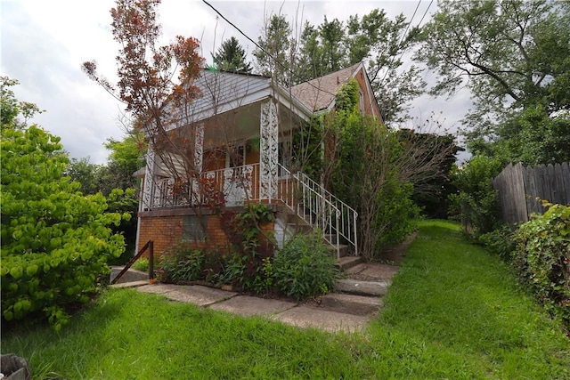 1818 Bluff St, West Mifflin, PA 15122 - view of front facade with covered porch and stairway