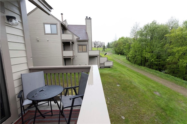 W1 Sunridge Dr, Seven Springs Resort, PA 15622 - wooden deck with a lawn