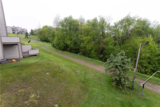 W1 Sunridge Dr, Seven Springs Resort, PA 15622 - view of grassy yard featuring a deck