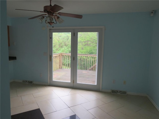 280 Evans Rd, Jackson Twp, PA 16063 - spare room with ceiling fan and tile patterned flooring
