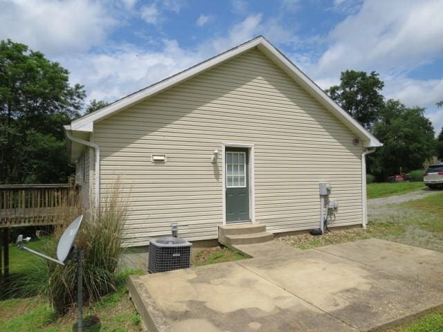 280 Evans Rd, Jackson Twp, PA 16063 - rear view of property with entry steps, a deck, and a patio area