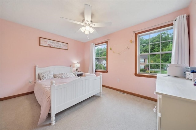 1016 Noble Pine Ct, Trafford, PA 15085 - bedroom featuring light colored carpet, baseboards, and a ceiling fan