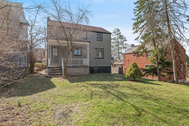 2874 Midland St, Brookline, PA 15226 - rear view of property featuring a porch and cooling unit