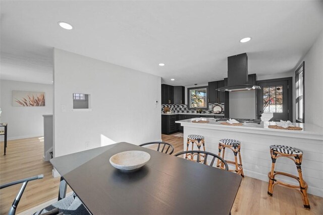 2874 Midland St, Brookline, PA 15226 - dining room with recessed lighting and light wood-style floors