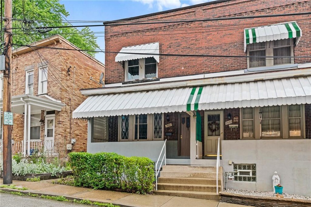 7481 Delmar Way, Swissvale, PA 15218 - view of front of house with brick siding