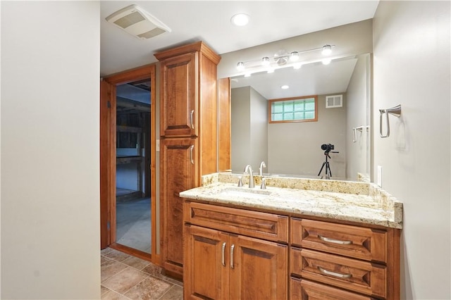 406 Maple Dr, Irwin, PA 15617 - bathroom featuring vanity and recessed lighting