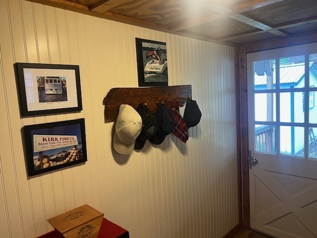 11863 Lakeview, Conneaut Lake Cra, PA 16316 - detailed view of wooden walls and wood ceiling