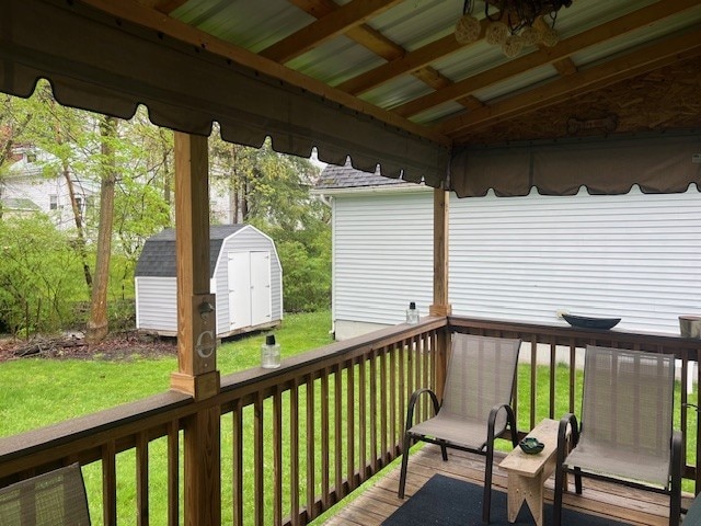 11863 Lakeview, Conneaut Lake Cra, PA 16316 - wooden deck featuring a yard