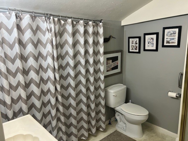 11863 Lakeview, Conneaut Lake Cra, PA 16316 - full bath featuring toilet, a textured ceiling, and a shower with curtain