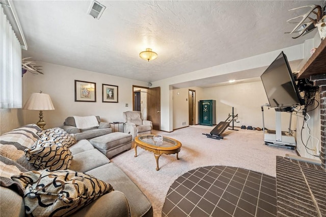 1967 Rostraver, Rostraver, PA 15012 - living area with dark colored carpet and a textured ceiling