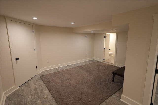 102 Green Vista Dr, Ohio Twp, PA 15237 - finished below grade area featuring wood finished floors and recessed lighting