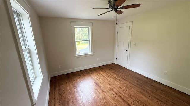 102 Green Vista Dr, Ohio Twp, PA 15237 - empty room with ceiling fan and wood finished floors