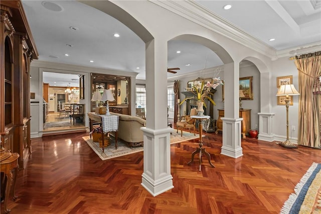 138 Presnar Dr, Neshannock Twp, PA 16105 - lobby with ornamental molding and recessed lighting