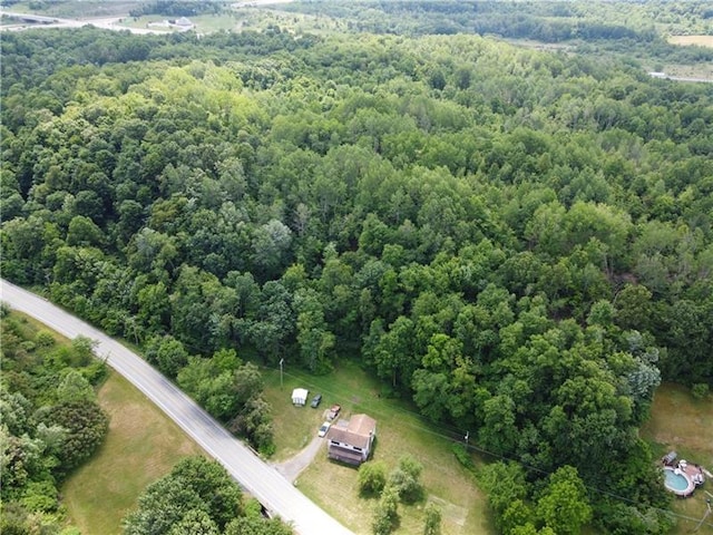 677 Fairlane Blvd, New Galilee, PA 16141 - bird's eye view of a heavily wooded area