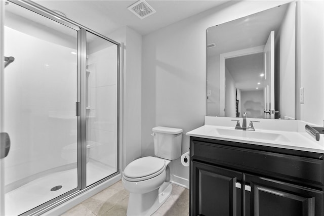 2431 Demare Dr, Bethel Park, PA 15102 - full bathroom featuring toilet, a shower stall, vanity, and tile patterned flooring