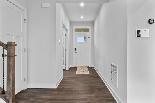 2431 Demare Dr, Bethel Park, PA 15102 - corridor with recessed lighting, baseboards, and dark wood-style floors