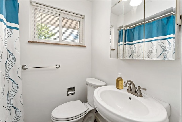 225 Larson Blvd, Rostraver, PA 15012 - bathroom with a sink, toilet, and a shower with shower curtain
