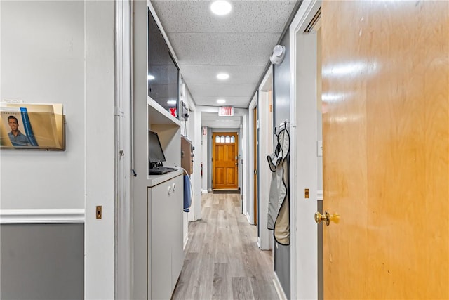1900 Ardmore Blvd, Forest Hills Boro, PA 15221 - hallway with recessed lighting and light wood finished floors