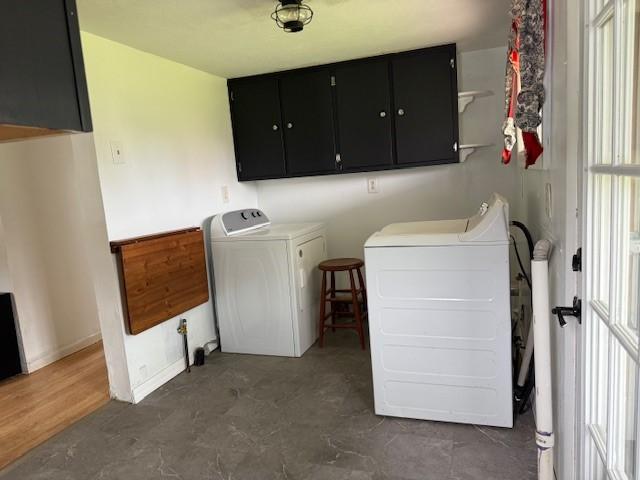15 Miner Ave, Bentleyville, PA 15314 - laundry room featuring cabinet space and washing machine and clothes dryer