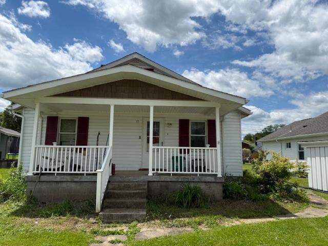 15 Miner Ave, Bentleyville, PA 15314 - bungalow-style home featuring a porch