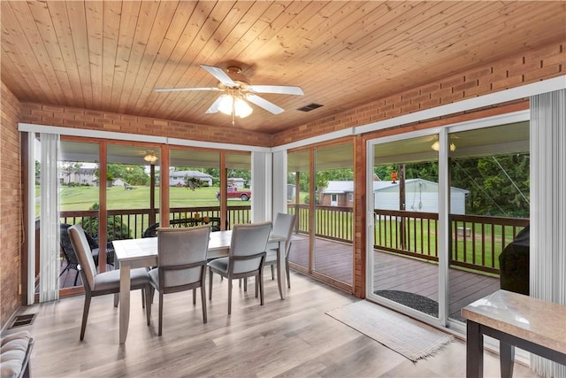 536 Hopewell Rd, Luzerne Twp, PA 15433 - sunroom / solarium with outdoor dining area and a ceiling fan
