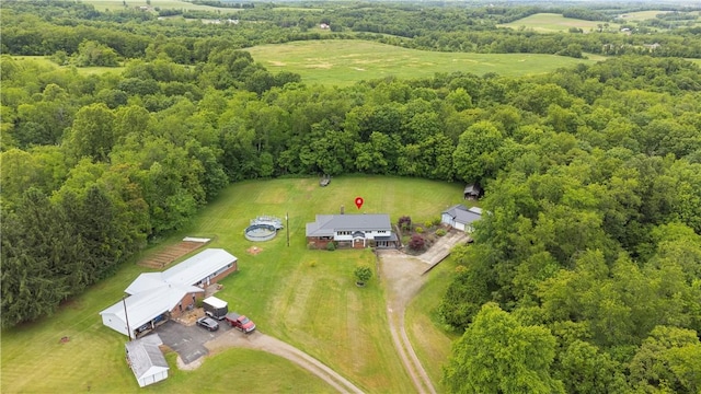 536 Hopewell Rd, Luzerne Twp, PA 15433 - view from above of property featuring a heavily wooded area