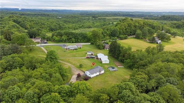536 Hopewell Rd, Luzerne Twp, PA 15433 - drone / aerial view of a heavily wooded area
