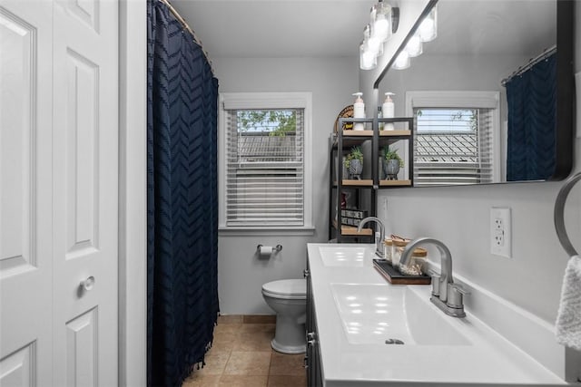 190 Elm St, Daugherty Twp, PA 15066 - full bath featuring toilet, vanity, and tile patterned flooring