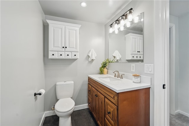 9440 Peebles Rd, Mccandless, PA 15101 - bathroom with vanity, baseboards, and toilet
