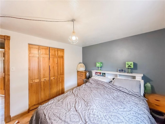 3181 Mellott Rd, Baldwin Boro, PA 15227 - bedroom featuring a closet and light wood-style floors