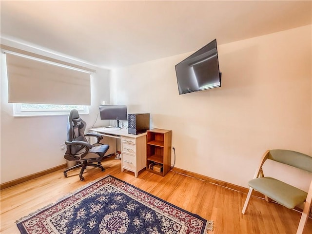 3181 Mellott Rd, Baldwin Boro, PA 15227 - home office with light wood-type flooring and baseboards