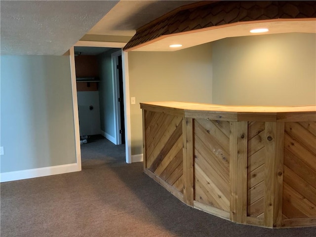600 Moore Rd, South Franklin, PA 15301 - indoor dry bar featuring carpet and baseboards