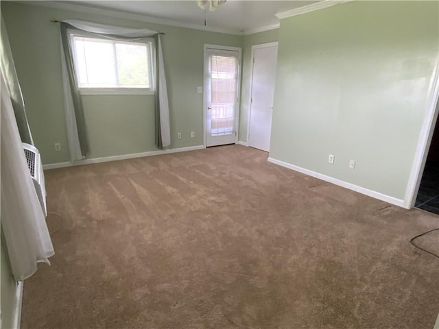 600 Moore Rd, South Franklin, PA 15301 - unfurnished bedroom with crown molding, carpet floors, and baseboards