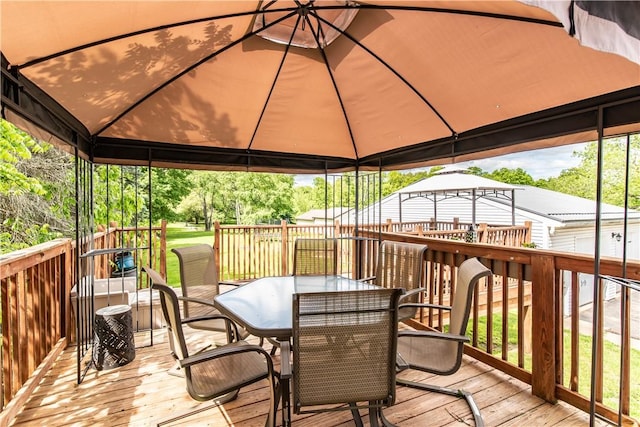 229 Holyoke Rd, Center Twp But, PA 16001 - wooden terrace featuring a gazebo and outdoor dining space